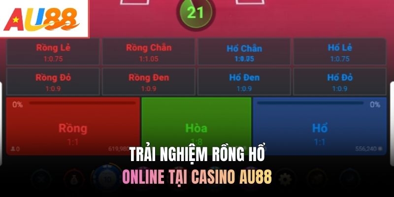 Trải nghiệm Rồng Hổ online tại Casino AU88